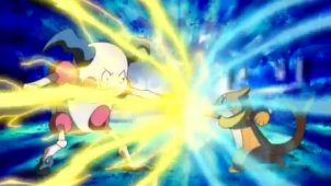 Growling Ice Punch! Buizel VS Mr. Mime!!