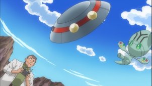 Pocket Monsters Best Wishes. Episode #033 - Riguree and The Unidentified Flying Object!