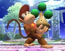 Diddy Kong struggles to carry Bonsly