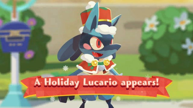 Pokemon Cafe Remix Lucario Holiday Team Event