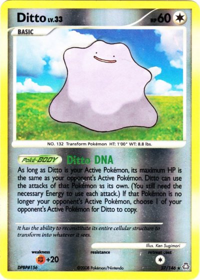 Ditto 1999 Pokemon TCG Fossil 1st Edition #18 - 1999 - US