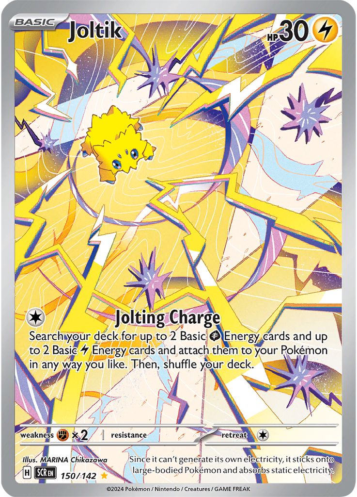 Serebii.net Pokémon Card Database - Stellar Crown - #150 Joltik