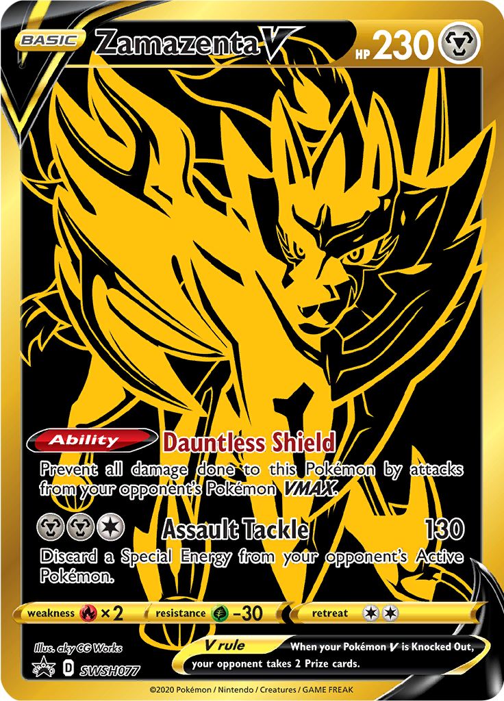  Pokemn Pokémon Zacian V & Zamazenta V - 2 Card Lot
