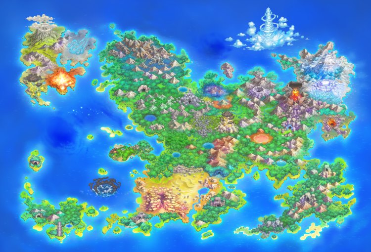 Pokémon Mystery Dungeon Rescue Team DX World Map