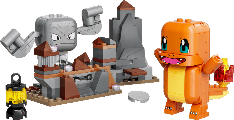 Charmander and Geodude's Cavern Clash LEGO Pok&eacute;mon Image