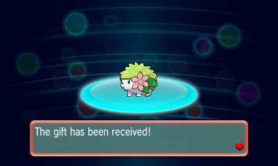 Pokémon 20th Anniversary Shaymin • OT: GF • ID No. 07016 • North Ameri