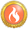 Gold Fire-type Badge