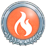 Silver Fire-type Badge