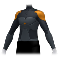 Emma's Bodysuit Top Black Orange