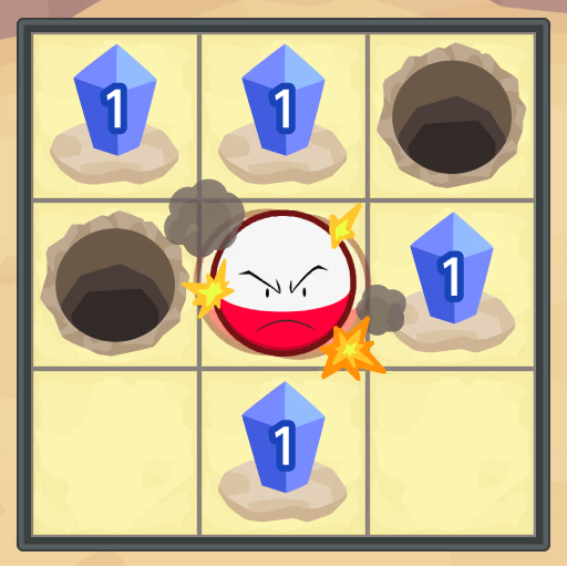 Use Electrode to destroy all the rocks!