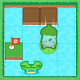 Ride on Lotad to reach the goal!