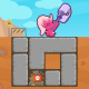 Smash rocks to reach the goal!