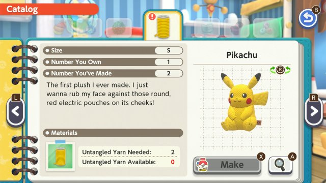 Plush Catalogue in Pokémon Friends Image