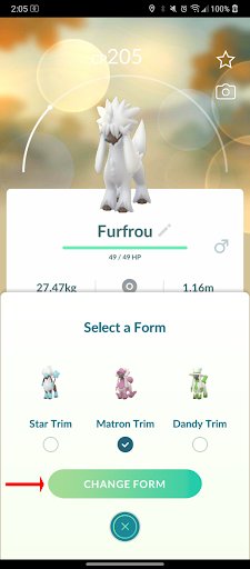 Pokémon GO Form Change