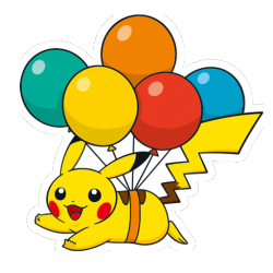 Balloon Pikachu Sticker