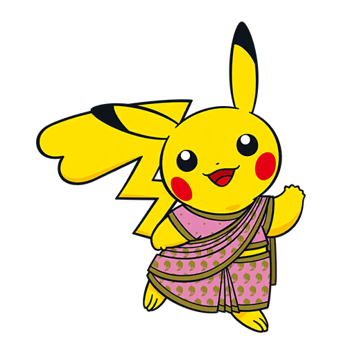 Saree Pikachu Sticker 1
