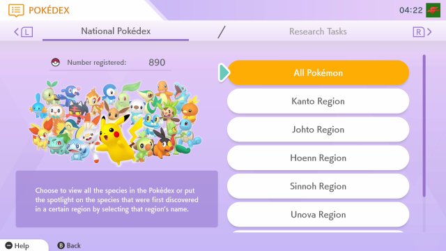 Pokémon HOME - National Pokédex