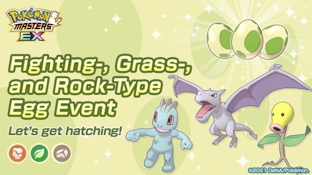 Fighting, Grass, and Rock-type Egg Event Image