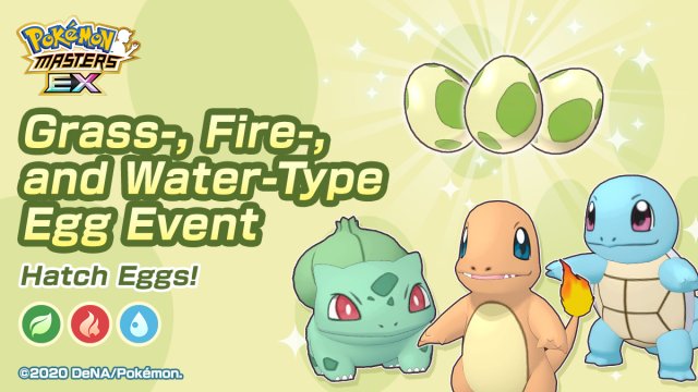 Grass, Fire, and Water-type Egg Event Image