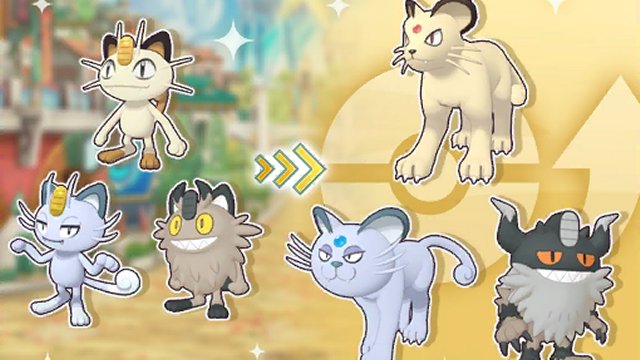 Color Swapping Every Meowth Form #pokemon #meowth #alola #galar