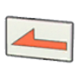 Arrow sign (left)