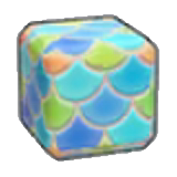 Colorful fish-scale tiling
