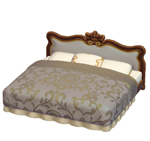 Beige Antique bed