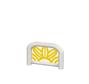 Yellow Arched barrier (leaf pattern)