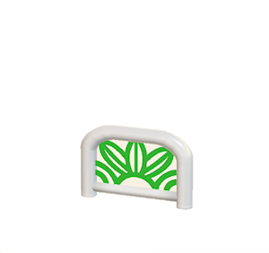 Green Arched barrier (leaf pattern)