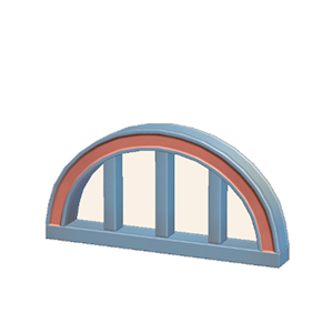 Blue Arched fencing