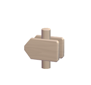 Beige Arrow sign