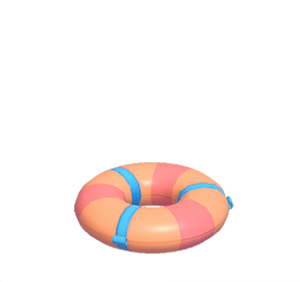 Orange Big swim ring
