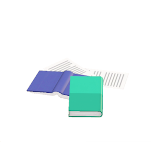 Aquamarine Book pile