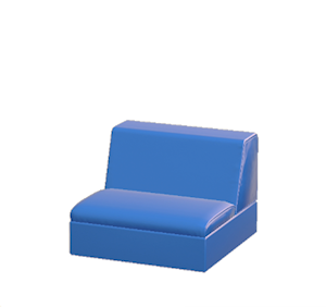 Navy Box Sofa