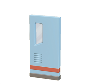 Blue Brainy door