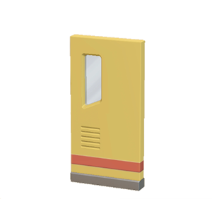 Orange Brainy door