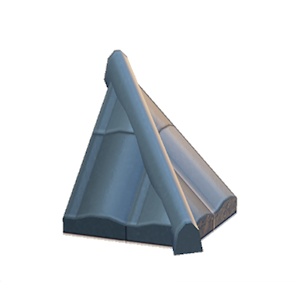 Cyan Brick hipped roof