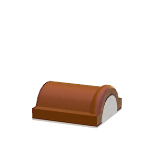 Orange Brick roof decoration