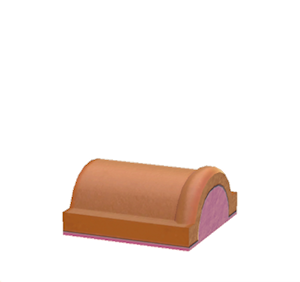 Rose Brick roof decoration