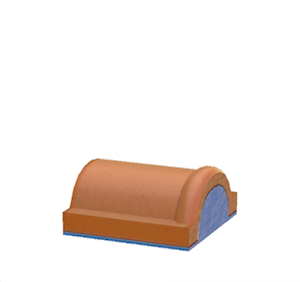 Blue Brick roof decoration