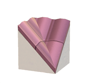 Pink Brick roof valley
