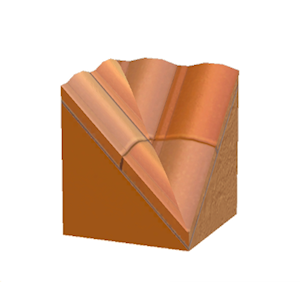 Orange Brick roof valley