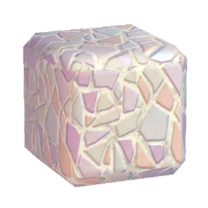 White Broken-tiling wall