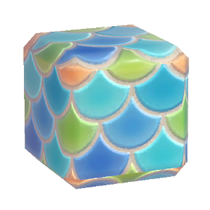None Colorful fish-scale tiling