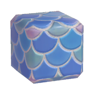 Navy Colorful fish-scale tiling