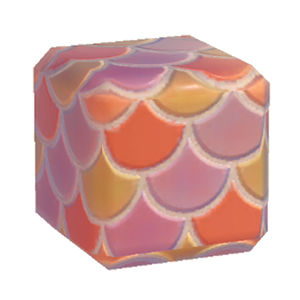 Red Colorful fish-scale tiling