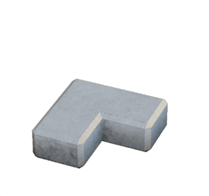 Gray Concrete border (corner)
