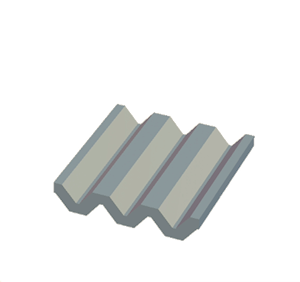 Gray Corrugated metal