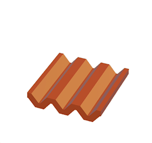 Red Corrugated metal