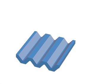 Blue Corrugated metal